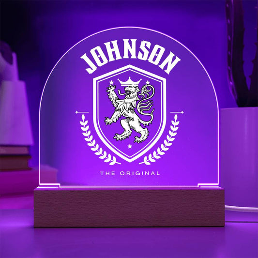 Johnson Family Name Plaque