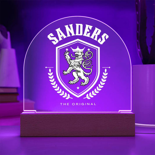Sanders Family Name Plaque