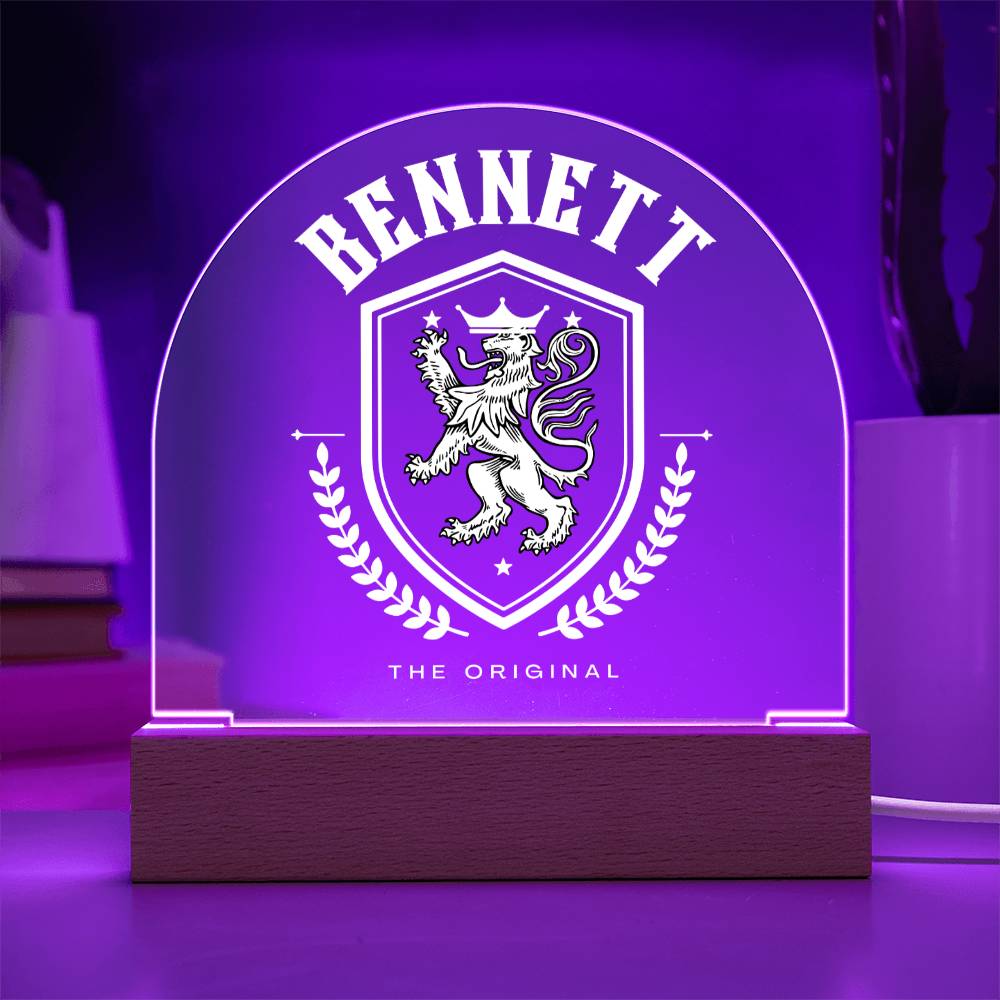 Bennett Family Name Plaque