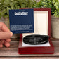 Godfather Men's Cross Vegan Leather Bracelet