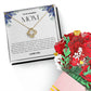 To My Amazing Mom Love Knot Necklace and Flower Bouquet Bundle