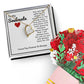 Soulmate Heart Necklace and Flower Bouquet Bundle