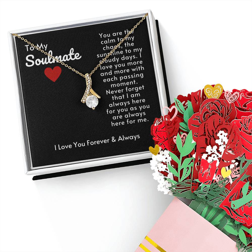 Soulmate Alluring Beauty Necklace and Flower Bouquet Bundle