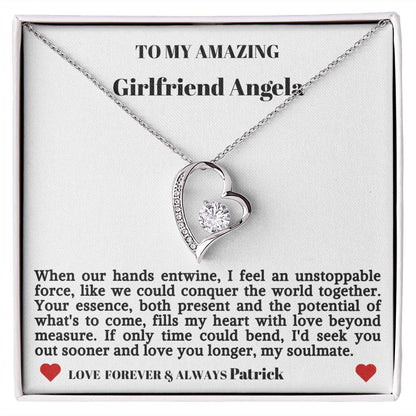 Personalized Heart Necklace For Wife, Girlfriend or Soulmate