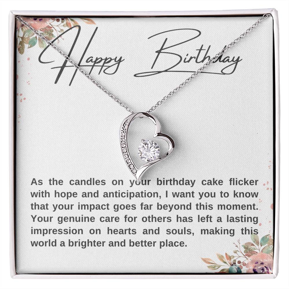 Happy Birthday Heart Necklace