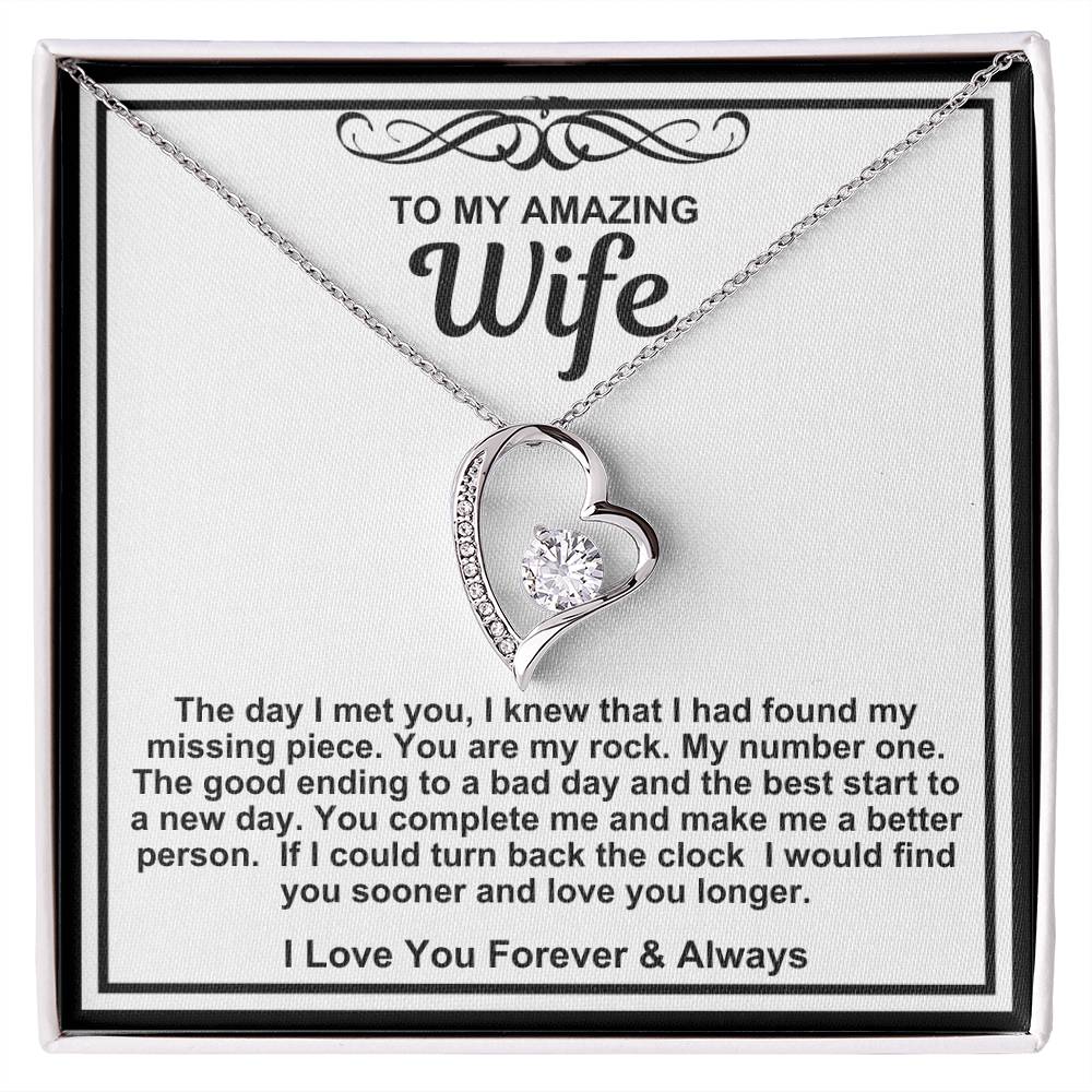 To My Amazing Wife Necklace-In You I Have Found My Missing Piece