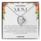 To My Amazing Mom Heart Necklace