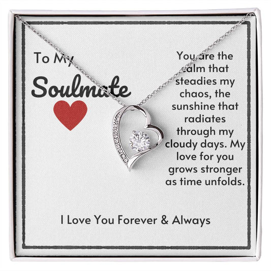 Soulmate Heart Necklace-My Love Grows Stronger