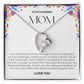 To My Amazing Mom Heart Necklace