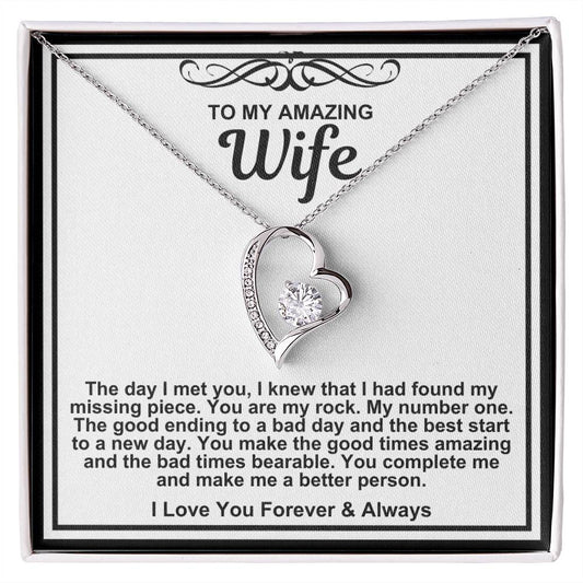 To My Amazing Wife Necklace-You Make The Good Times Amazing