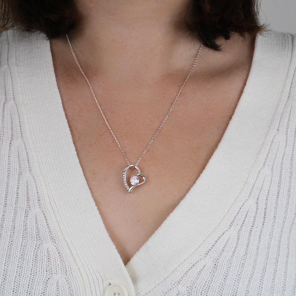 To My Amazing Mom Heart Necklace