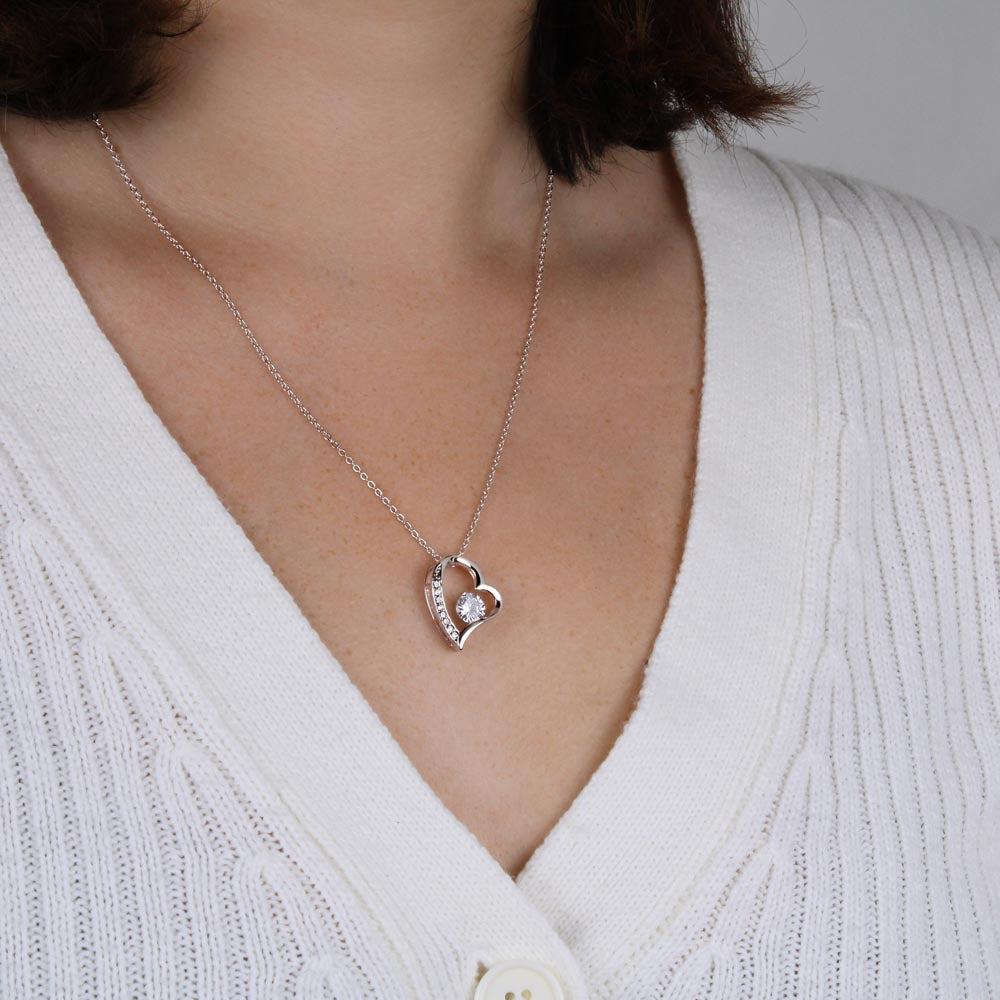 To My Amazing Mom Heart Necklace