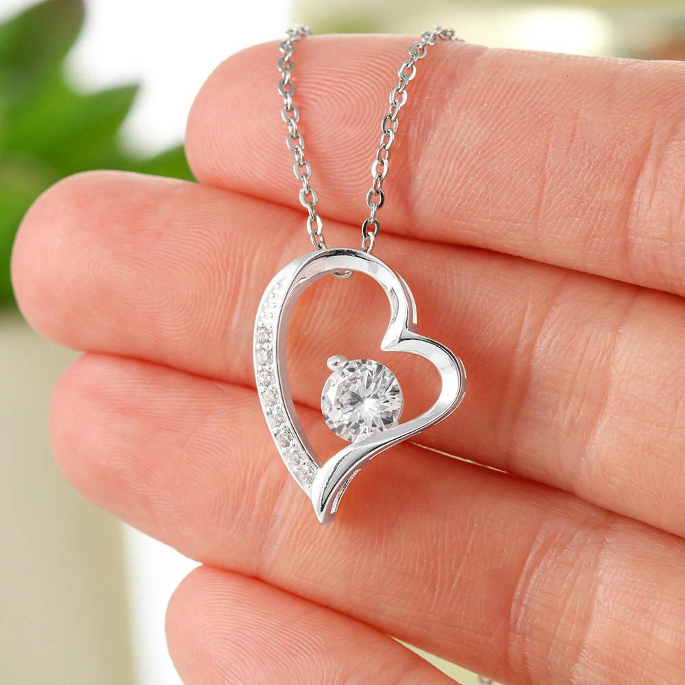 To My Amazing Mom Heart Necklace