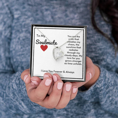 Soulmate Heart Necklace-My Love Grows Stronger