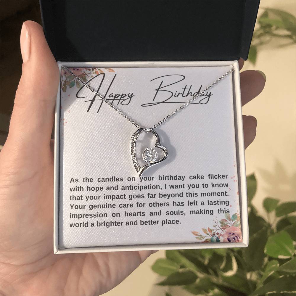 Happy Birthday Heart Necklace