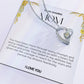 To My Amazing Mom Heart Necklace