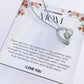 To My Amazing Mom Heart Necklace
