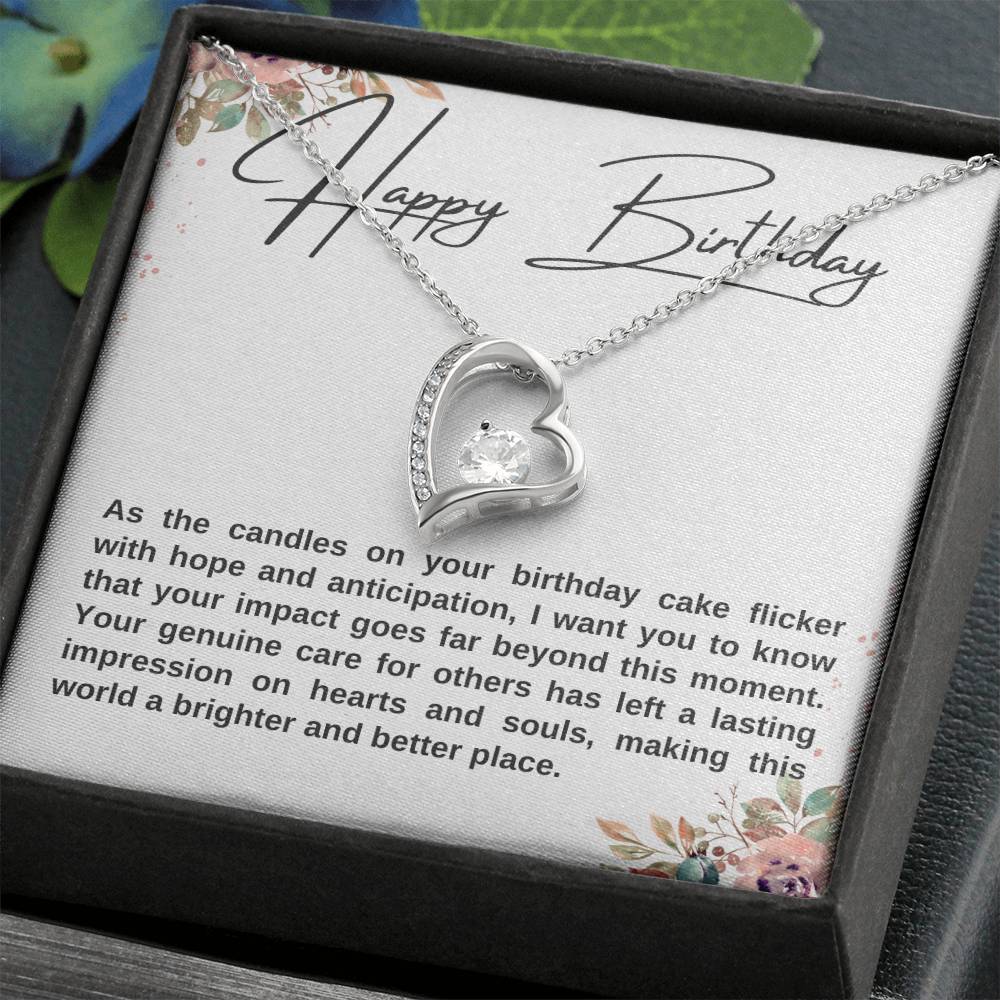 Happy Birthday Heart Necklace