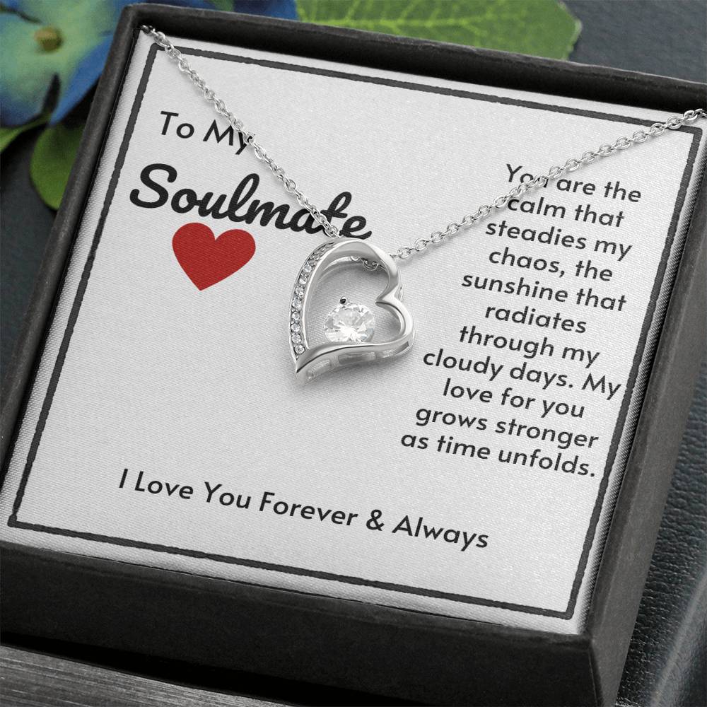 Soulmate Heart Necklace-My Love Grows Stronger