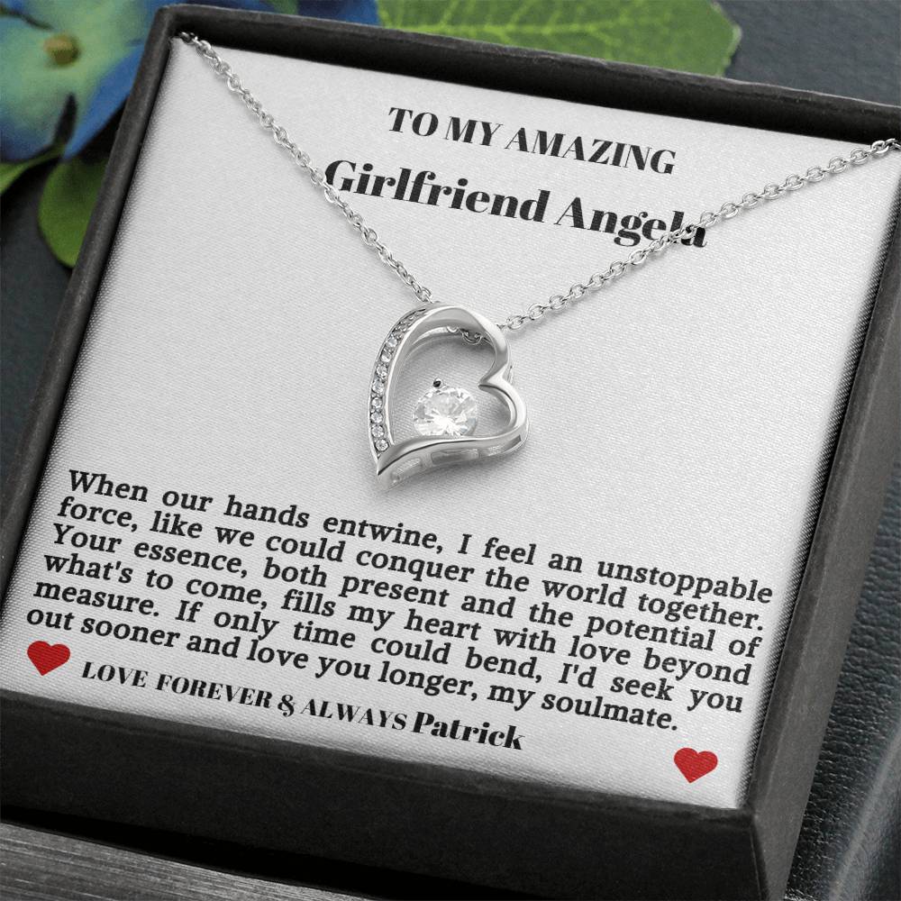 Personalized Heart Necklace For Wife, Girlfriend or Soulmate