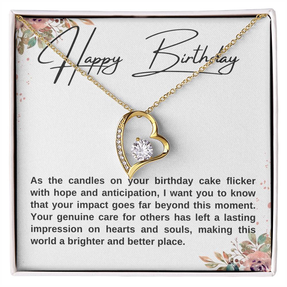 Happy Birthday Heart Necklace