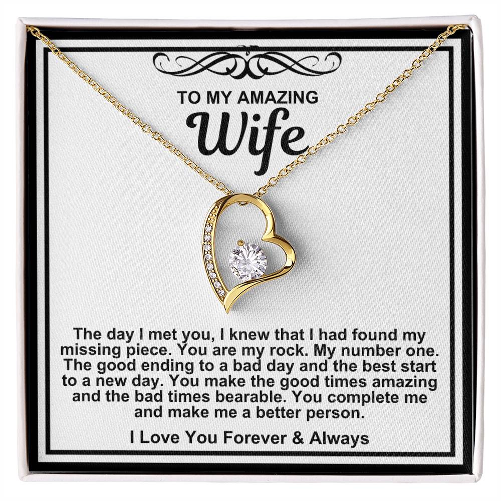 To My Amazing Wife Necklace-You Make The Good Times Amazing