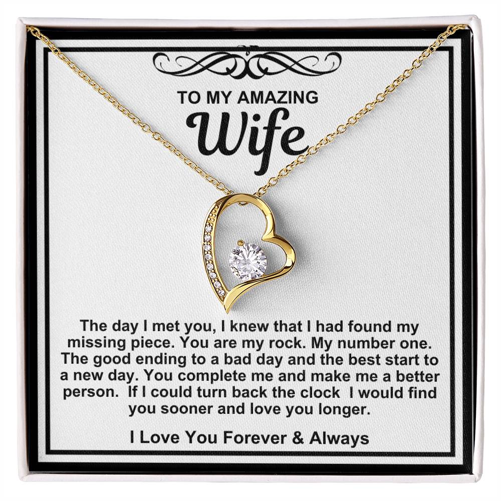 To My Amazing Wife Necklace-In You I Have Found My Missing Piece