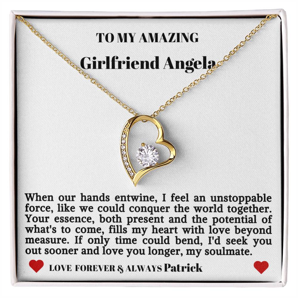 Personalized Heart Necklace For Wife, Girlfriend or Soulmate