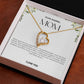 To My Amazing Mom Heart Necklace