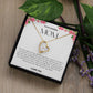 To My Amazing Mom Heart Necklace