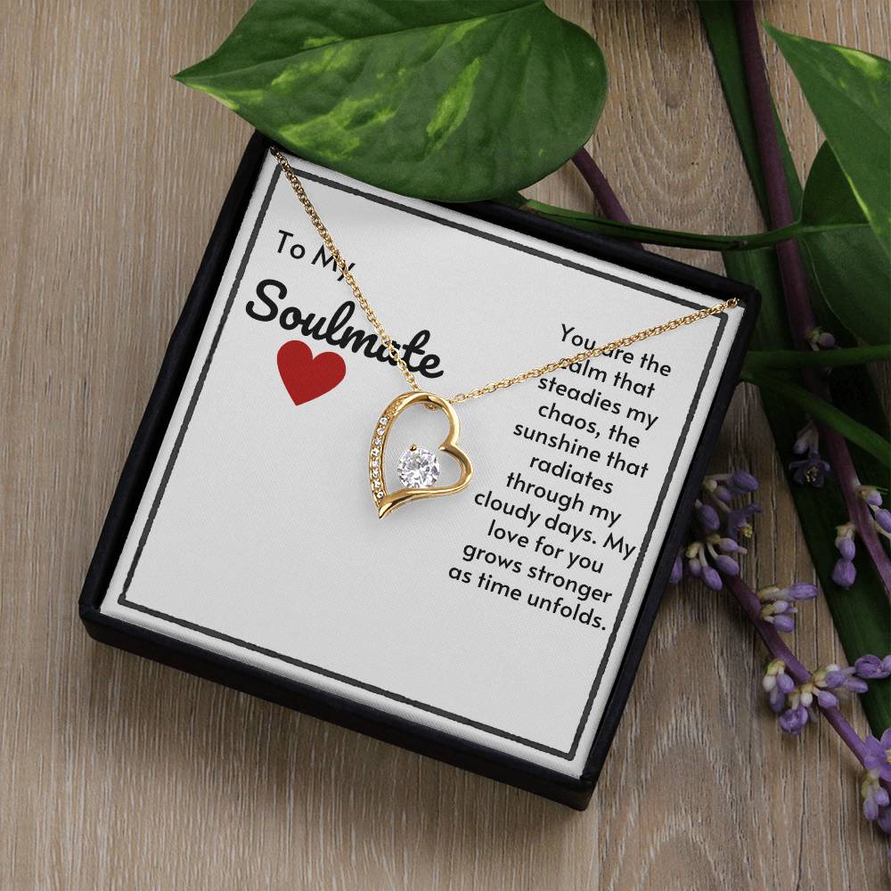 Soulmate Heart Necklace-My Love For You Grows Stronger