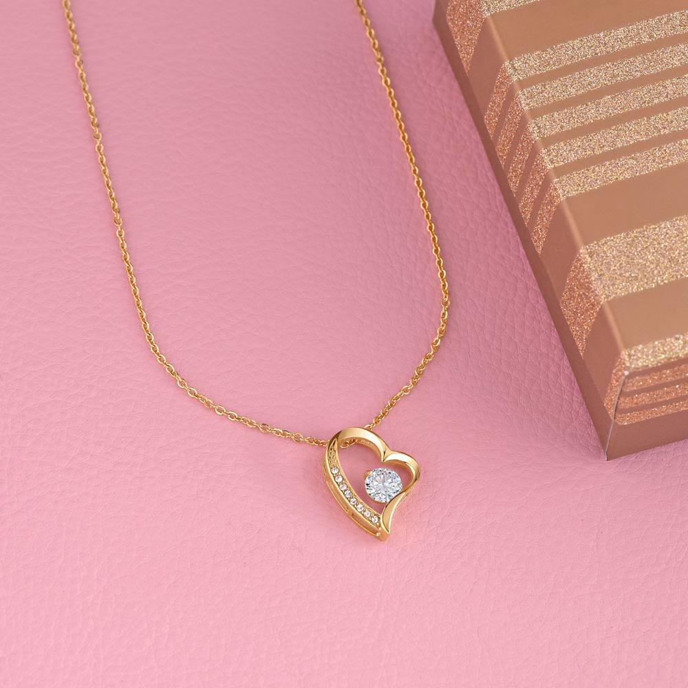 To My Amazing Mom Heart Necklace