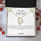 To My Amazing Mom Heart Necklace