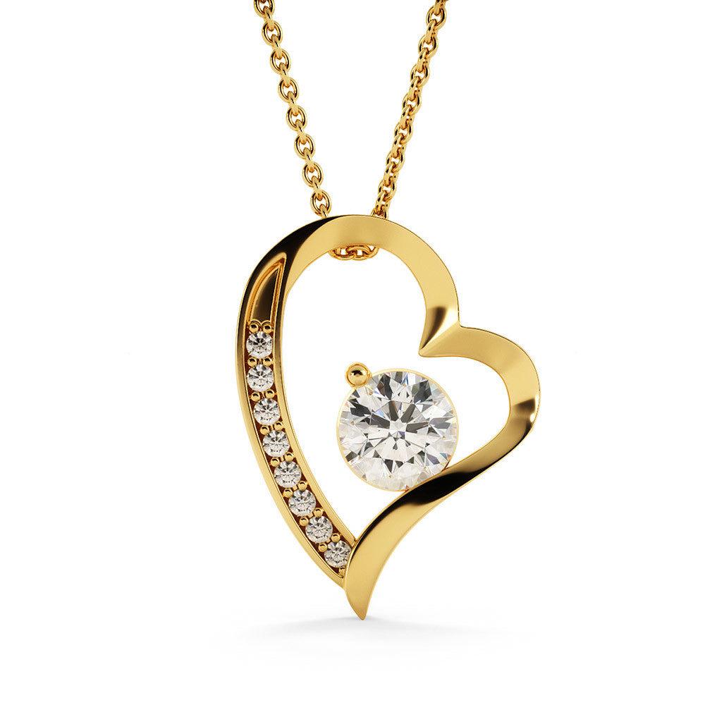 To My Amazing Mom Heart Necklace