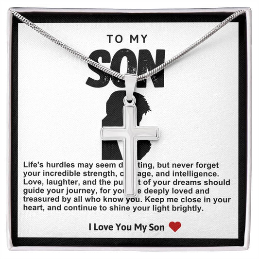 Son Prayer Stainless Steel Cross Necklace