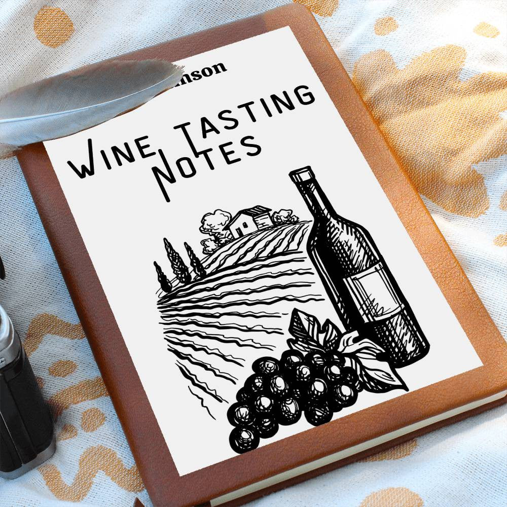 Wine Lovers Gift, Wine Cellar Log, Personalized Wine Tasting Journal, Mothersdaygift, Wine Tour Excursion Gift