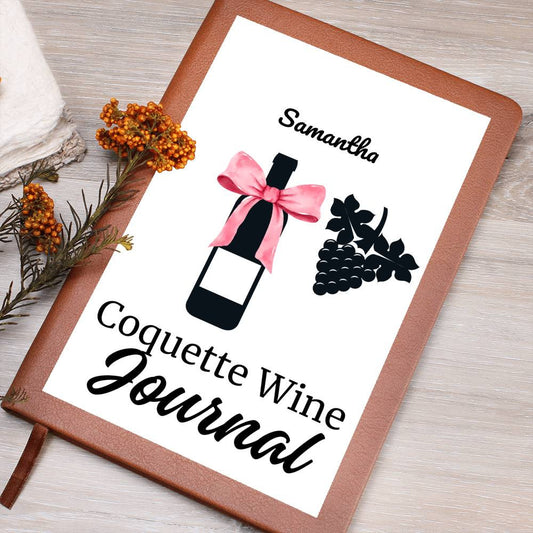 Coquette Wine Journal ,Wine Tasting Guide, Cottage Core Wine Cellar Log, Tasting Journal, Personalized Notebook