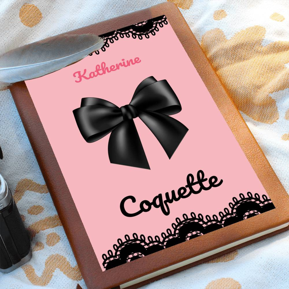 Personalized Pink Bow Coquette Journal & Composition Notebook