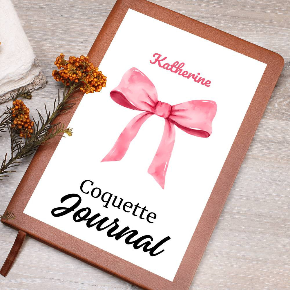 Personalized Pink Bow Coquette Journal & Composition Notebook