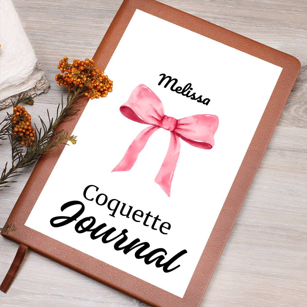 Personalized Pink Bow Coquette Journal & Composition Notebook