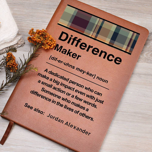 Personalized Difference Maker Journal, Difference Maker Gift, Difference Maker Definition Gift, Mentor Appreciation Gift, Custom Leader Gift