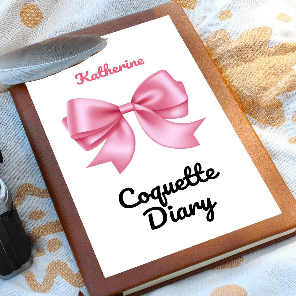 Personalized Pink Bow Coquette Journal & Composition Notebook