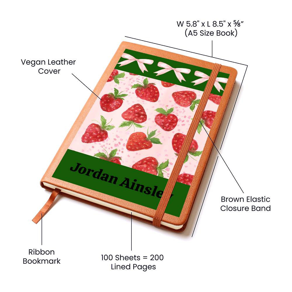 Personalized Vegan Leather Coquette Journal